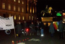 Mahnwache für ein sofortiges Ende der militärischen Gewalt gegen die Bevölkerung alt