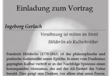 Versöhnung ist mitten im Streit – Hölderlin als Kulturkritiker