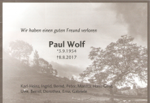 Traueranzeige für Paul Wolf aus Waggum