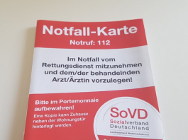 Notfallkarten beim SoVD-Braunschweig erhältlich