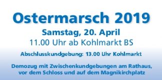 Einladung zum diesjährigen Ostermarsch in Braunschweig