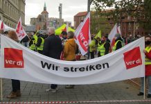 ver.di: Erfolgreicher Warnstreiktag – trotz Herbstferien, Nieselwetter und Pandemie