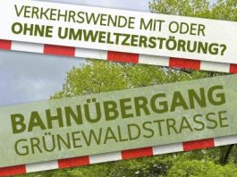 Bahnübergang Grünewaldstraße: Informations- und Diskussionsveranstaltung