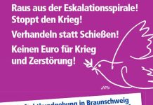 Raus aus der Eskalationsspirale! Stoppt den Krieg!