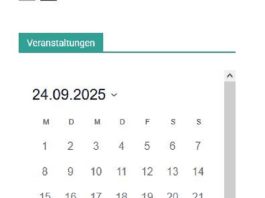 In eigener Sache: Veranstaltungskalender