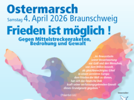 Herzliche Einladung zum Ostermarsch – Frieden ist möglich!