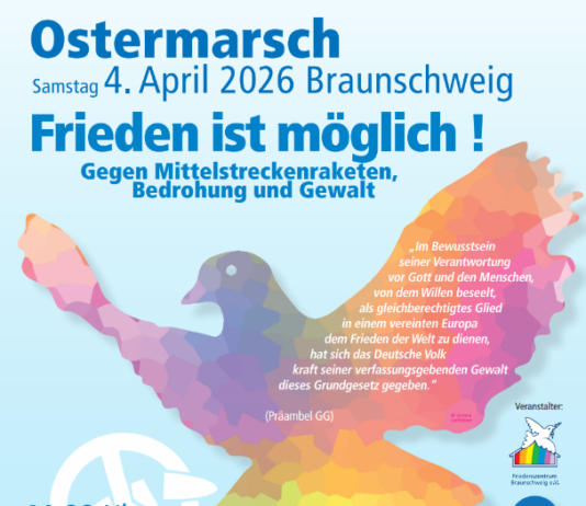 Herzliche Einladung zum Ostermarsch – Frieden ist möglich!