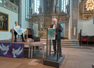 Peter Brandt in der Martinikirche: neue Entspannungspolitik ist notwendig, machbar – und keineswegs weltfremd
